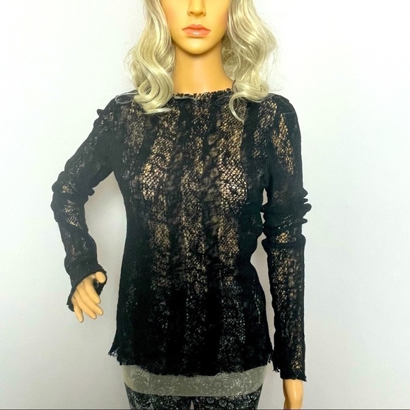 Pete Sweaters - Pete Wool Sweater – Crew Neck, Long Sleeves, Raw Edge Hem – Black & Tan